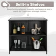 thumbnail image 2 of Suncrown 3 Pcs Wicker Bar Set with Cushioned Stool and Patio Bar, Brown, 2 of 6