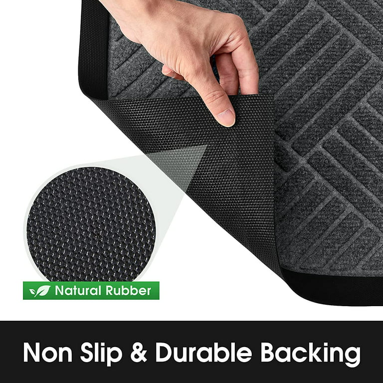 Non Slip Rubber Mat Door Mats Indoor Outdoor Washable Rugs Welcome Door Mat