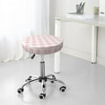 thumbnail image 7 of Goofa Pink Checkboard Printed Stool Covers Round, Waterproof Round Bar Stool Covers Anti-Slip Round Bar Stool Seat Cover with Elastic Bands Durable -12 inch, 7 of 7
