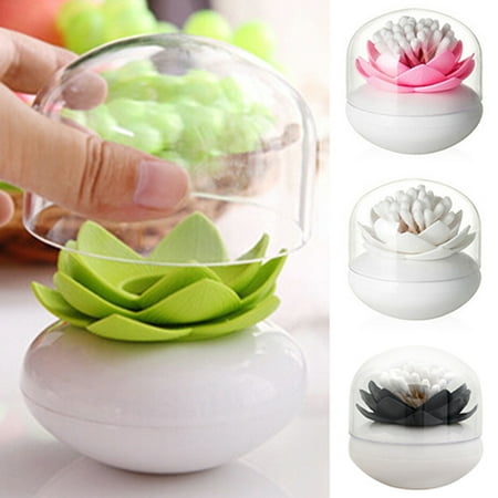 

Walbest 1 Pc Exquisite Toothpick Holder Lotus Shaped Home Decor Toothpick Cotton Bud Swab Storage Box