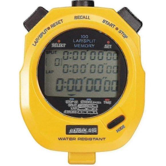 Cronómetro Ultrak 495-100 con memoria de doble división - Amarillo - DF