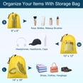 thumbnail image 3 of Uxcell Travel Storage Bags with Toggle Waterproof 210D Polyester Drawstring Bag Stuff Sack Cinch Bag Yellow 6 x 8 Inch, 3 of 7