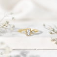 thumbnail image 4 of Rosec Jewels Certified Lab Grown Diamond 3 Stone Engagement Ring - EF-VS Quality - Bezel Set Diamond Ring - with Jewelry Box, 14K Yellow Gold, US 6.00, 4 of 7