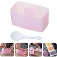 thumbnail image 3 of Home Diy Rice Ball Mould Rectangular Multilayer Sushi Maker With Spoon (Pink), 3 of 9