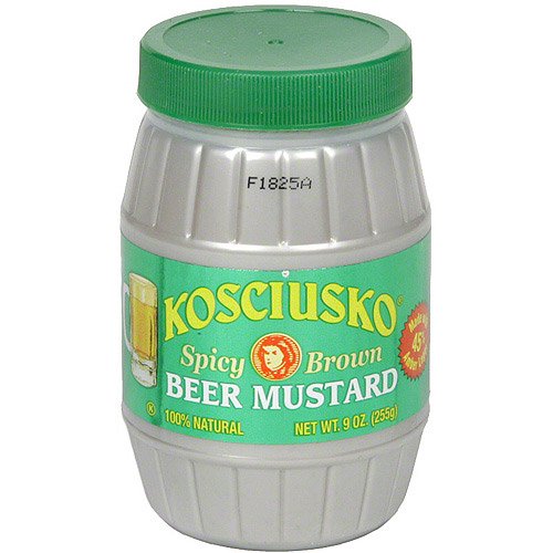 Kosciusko Spicy Brown Beer Mustard, 9 oz (Pack of 6)