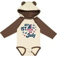 thumbnail image 3 of Inktastic My 1st 4th of July with Striped Stars Boys or Girls Long Sleeve Baby Bodysuit, 3 of 5