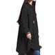 thumbnail image 4 of Nuevas mujeres blusa larga irregular dobladillo mangas largas bolsillos sueltos MABOTO Negro/M, 4 of 7