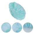 thumbnail image 3 of Unique Bargains 1 Pc Durable Shower Cap for Business Travel Blue Polyester Pongee PEVA, 3 of 6