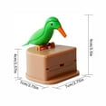 thumbnail image 2 of Jygee Toothpick Box Toothpick Storage Case Automatic Dispenser Bird Shape ABS Plastic Holder, Green, Pink, 2 of 9