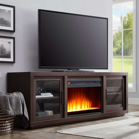 Better Homes and Gardens Steele Media Fireplace Console for TVs up to 80″