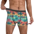 thumbnail image 2 of Cauagu Hawaii Palms Print Boxer Briefs for Men,Comfortable Breathable Men's Underwear Moisture Wicking Underpants -Medium, 2 of 8