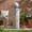 Light Gray, variant on 20.87"H Brown Metal Cutout Outdoor Water Fountain with LED Lights, Modern Freestanding Candle Style Water Feature for Patio Backyard Decor