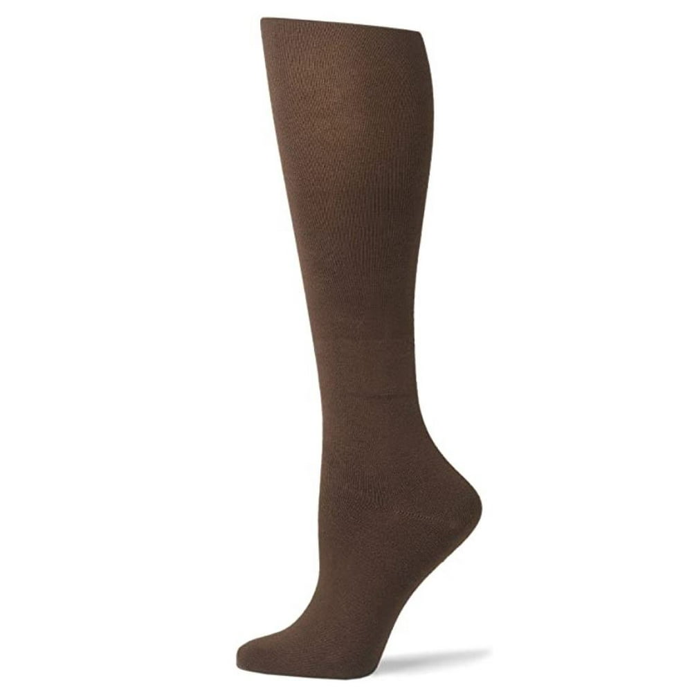 Hue - Hue Women's Flat Knit Knee - High Socks, Brown, One Size - NEW ...