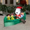 Gemmy Animated Airblown Inflatable Mixed Media Snoopy w/Presents in