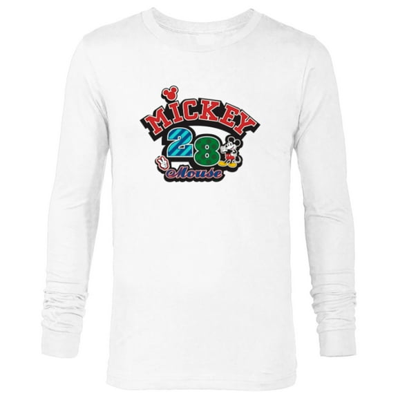 Disney Mickey Mouse 28 Varsity - Long Sleeve T-Shirt for Men - Customized-White