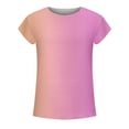 thumbnail image 4 of SDNall Gradient Summer T-Shirts for Women 2024 Casual Gradient Color Short Sleeved T-Shirt Tunic Blouse Tops (Sizes:S-4XL), 4 of 9
