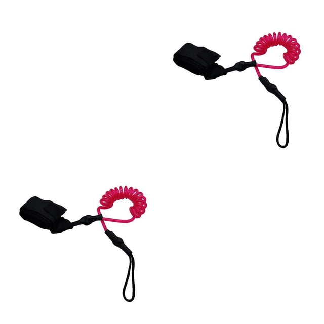 Soidarity Paddle Safety Rod Elastic Leash Boats Stretch Rope Raft Rosa roja 45 cm 2Conjunto