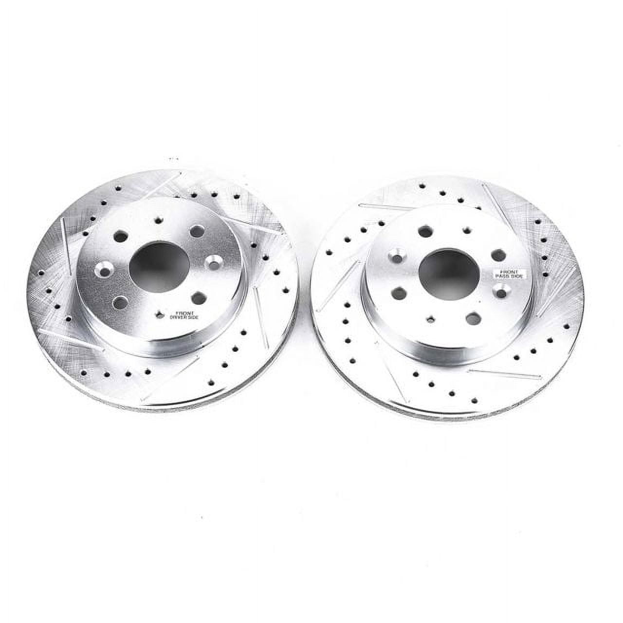 Power Stop Front Pair of Drilled and Slotted Brake Rotors JBR1514XPR