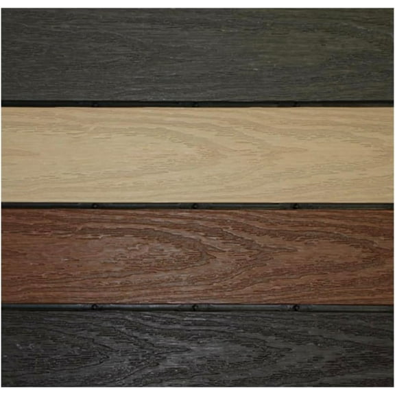 UltraShield Naturale 1 ft. x 1 ft. Composite Quick Deck Outdoor Deck Tile Sample in Multi-Color
