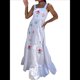 thumbnail image 2 of Vestido Bohemio de Verano para Mujer, Bordado, Sin Mangas, Fruncido, Holgado, para Playa y Vacaciones S, 2 of 7