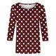 thumbnail image 4 of mfyjkho Tops Casuales Para Mujer, Blusa Informal Con Cuello Redondo Y Mangas 3/4 Para Mujer Tops Y Blusas Para Mujer M, 4 of 5