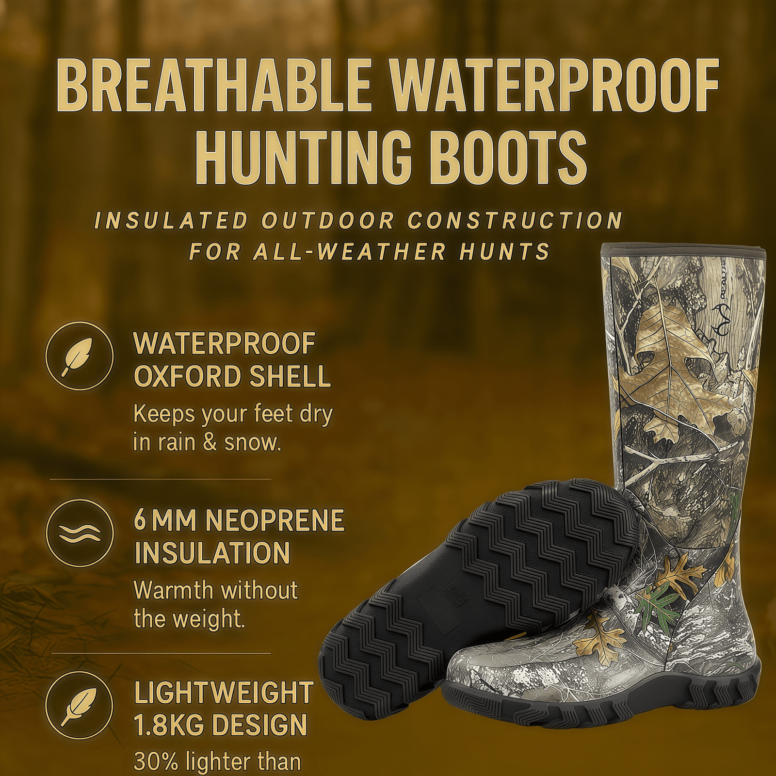 Men’s Camouflage Hunting Boots