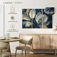 thumbnail image 5 of Elephant Stock Midnight Garden Wall Art - Horizontal Multi Panel Canvas - Living Room Wall Decor - Abstract Multi Panel - Blue And Beige Decor By Albena Hristova - 50" x 32", 5 of 8