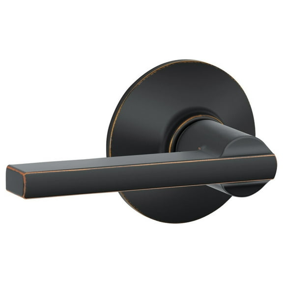 Schlage Residential F10 LAT 716 Grade 2 Passage Latch Latitude Lever Antique Bronze Finish