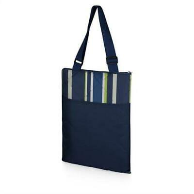 Picnic Time Vista Outdoor Picnic Blanket Tote, Navy Blue ...