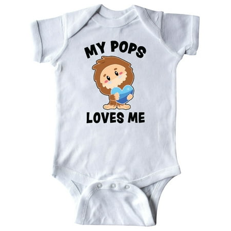 

Inktastic Cute Bigfoot My Pops Loves Me Gift Baby Boy Bodysuit