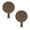 Matte Brown, variant on Haute Decor Attract Magnetic Wreath Hanger (Brushed Nickel) - Set of 2 Magnets - for 2 Metal Doors/Surfaces or 1 Single-Pane Glass Door/Window - Holds up to 10lbs.
