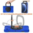 thumbnail image 4 of Case for Samsung Galaxy Tab A9 8.7 inch, 360 Degree Rotating Hand Grip Shockproof Cover with Shoulder Strap, Blue, 4 of 7