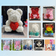 thumbnail image 4 of Oso de rosas con flores eternas Tanabata Día de San Valentín Regalo del día de la madre Ramo de flores para novia Regalo de cumpleaños Puesto creativo, 4 of 4