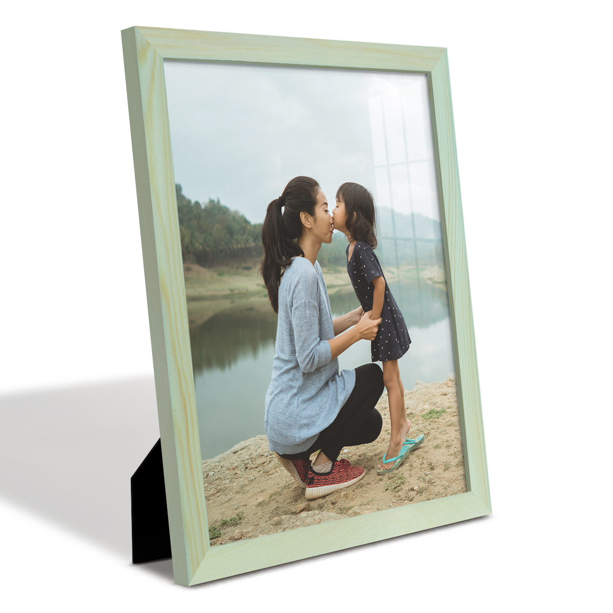 11x14 Wood Grain Picture Frame - Seafoam Green