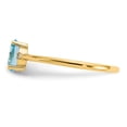 thumbnail image 4 of Primal Gold 14 Karat Yellow Gold Diamond and Blue Topaz Birthstone Ring, 4 of 5