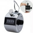 thumbnail image 2 of WHEANG Measuring Tools Handy Mechanical Tally Manual 4 Counters Clicker Hand Counter Chrom Digit Other One Size Silver, 2 of 7