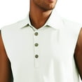 thumbnail image 4 of VBTAPA Solid Tank Tops for Men Sleeveless Collared T-shirt Lightweight Outdoor Sports Golf Polos White L, 4 of 5