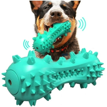 LNKOO Dog Chew Toothbrush Toys, Squeaky Teeth Cleaning Toy for Aggressive Chewers Large Breed Indestructible Tough Dog Toothbrush Stick for Small Medium Large Dogs Dental Care