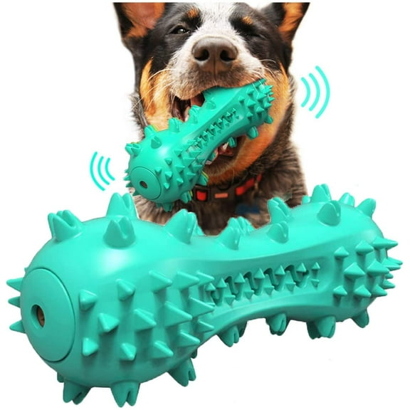 LNKOO Dog Chew Toothbrush Toys, Squeaky Teeth Cleaning Toy for Aggressive Chewers Large Breed Indestructible Tough Dog Toothbrush Stick for Small Medium Large Dogs Dental Care
