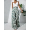 thumbnail image 2 of Women'S Stretchy Wide Leg Palazzo Lounge Pants Casual Comfy Middle Waist Palazzo Pants Color 3 XL, 2 of 4