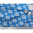 thumbnail image 3 of Soimoi Blue Cotton Duck Fabric Artistic Flower & Geometric Print Fabric by the Yard 42 Inch Wide, 3 of 3