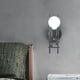 thumbnail image 4 of Apliques de pared LED para interiores con diseño creativo de personajes pequeños gris, 4 of 9
