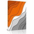 thumbnail image 2 of Canvas Wall Art Abstract Beach Canvas Art Print Aesthetic Grey to Orange Gradient Pictures Wall Decor for Living Room Bedroom Artwork Decorations Stretched Framed Ready to Hang 8"x10", 2 of 9