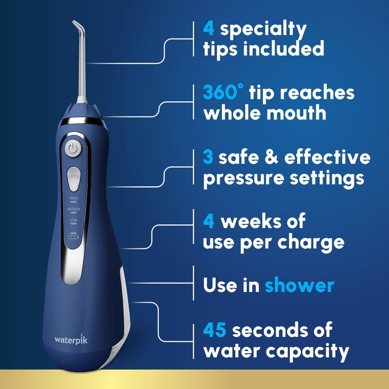 Waterpik, Cordless Water Flosser, 2.0, 3 Settings, Travel Bag