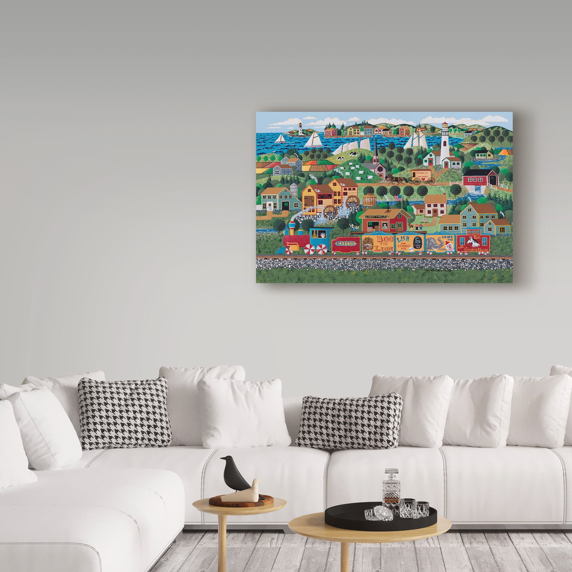Trademark Fine Art 'Circus Train' Canvas Art by Anthony Kleem