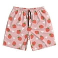 thumbnail image 3 of Uemuo Strawberry Pattern Men's Swim Trunks Hawaiian Beach Bathing Suit Swimsuits Beach Quick-Dry Shorts with Pockets-Medium, 3 of 9