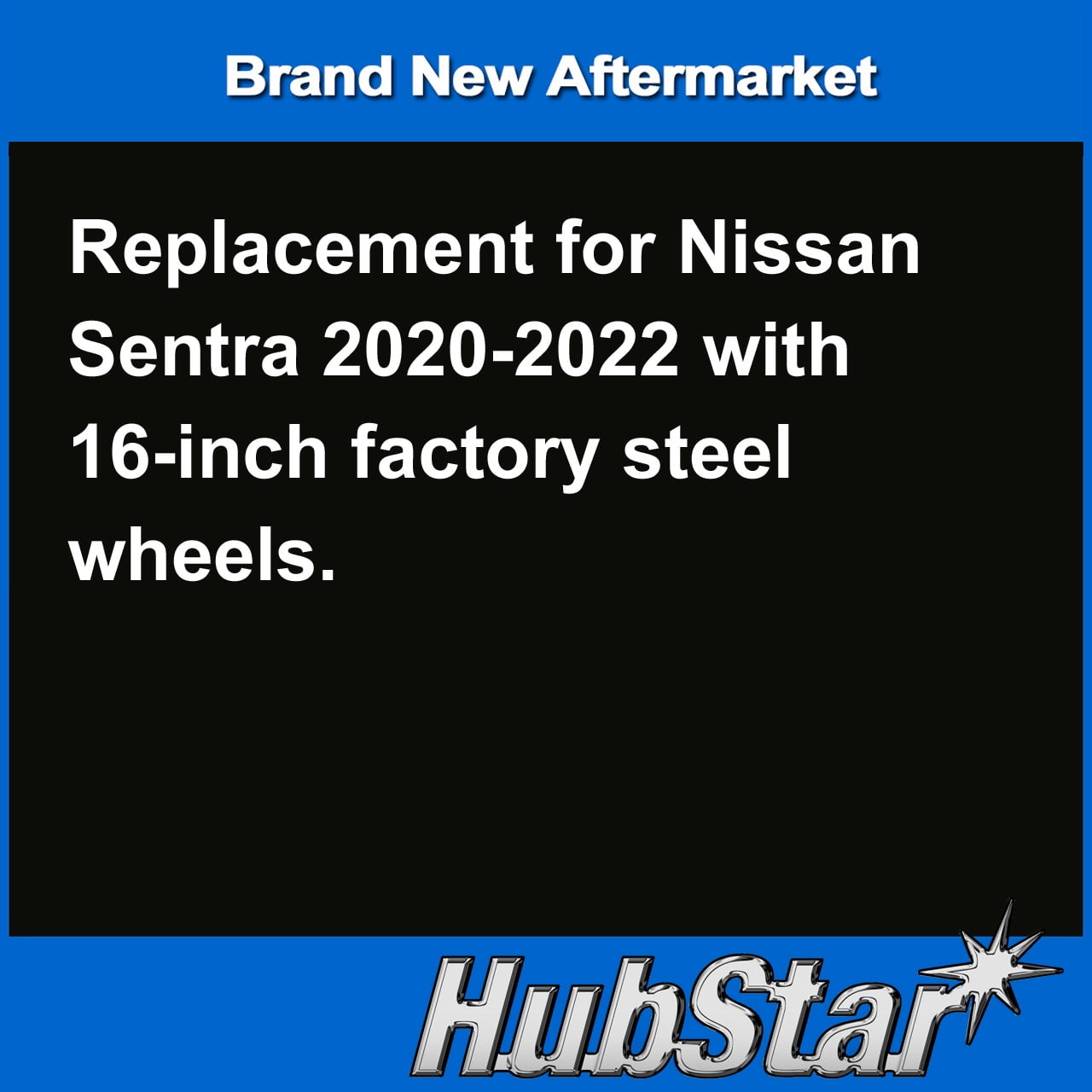 HubStar Premium Hubcap Replacement for Nissan Sentra 2020-2022, 16-inch Replica Wheel Cover (1 Piece) 53102