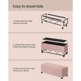 thumbnail image 7 of SONGMICS 43" Storage Ottoman Bench End of Bed Bench Pink Ottoman with Storage Load up to 660 lb for Living Room Bedroom, 7 of 7