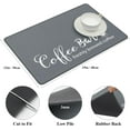 thumbnail image 3 of 2Pack 12x19in Gray Coffee Bar Mats: Absorbent NonSlip Mat for Countertop – Fits Under Coffee Maker Espresso Machine – Heat Resistant Hide Stains – Essential Kitchen Accessory, 3 of 6
