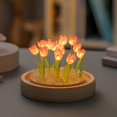 thumbnail image 1 of Lámpara de ambiente hecha a mano con tulipán, adorno de bricolaje, luz de noche de escritorio, regalo para estudiantes, regalo de San Valentín, 1 of 6